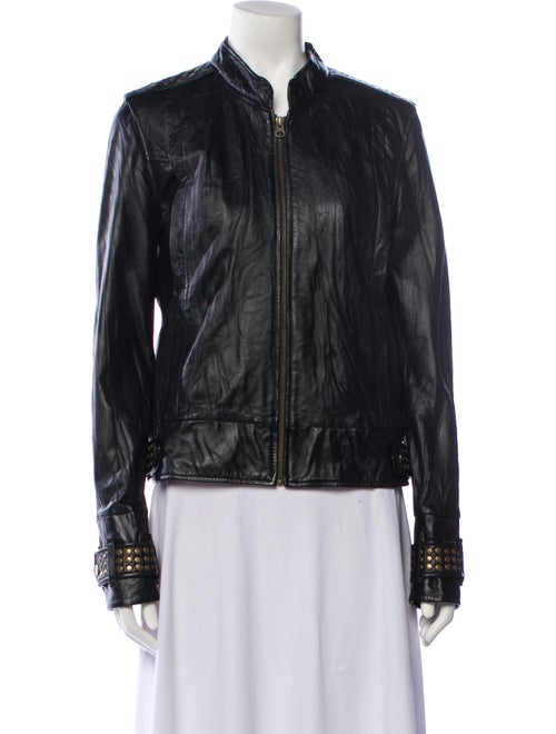 Mike & Chris Lamb Leather Biker Jacket