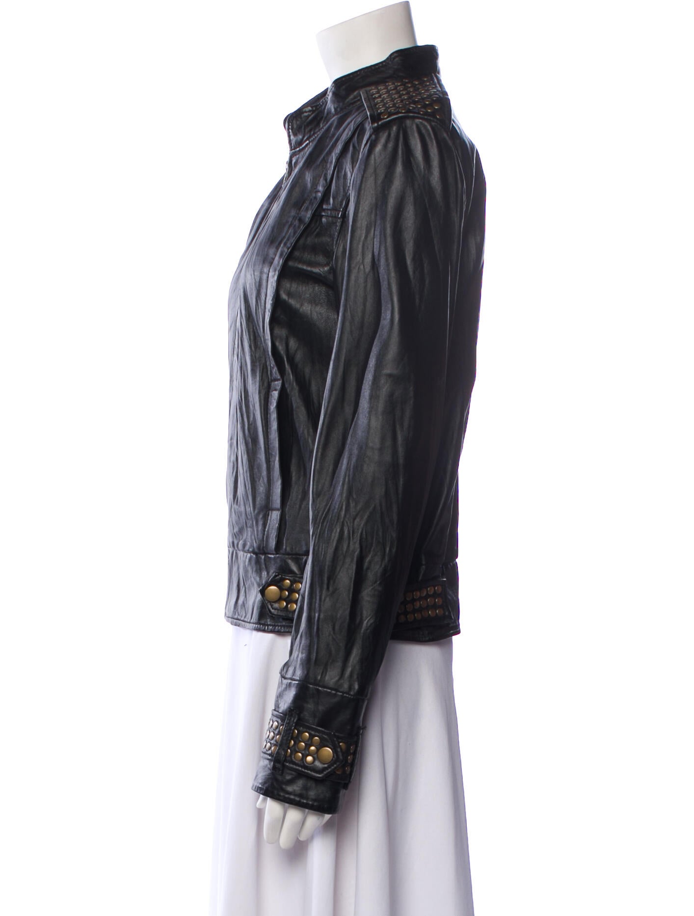 Mike & Chris Lamb Leather Biker Jacket