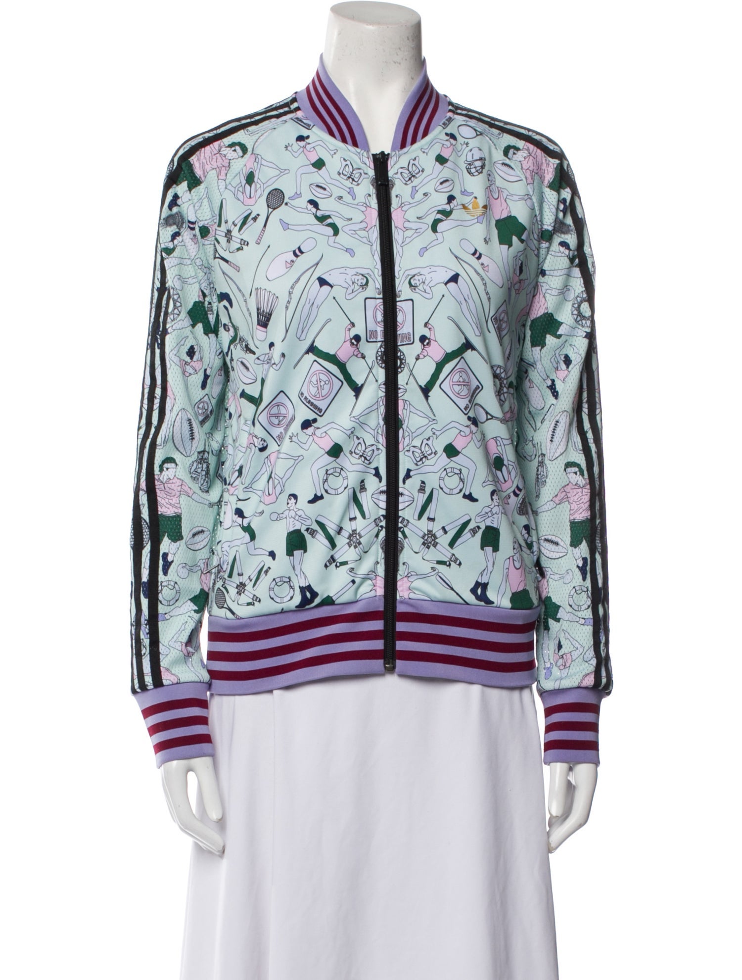 Mary Katrantzou x adidas Striped Bomber Jacket