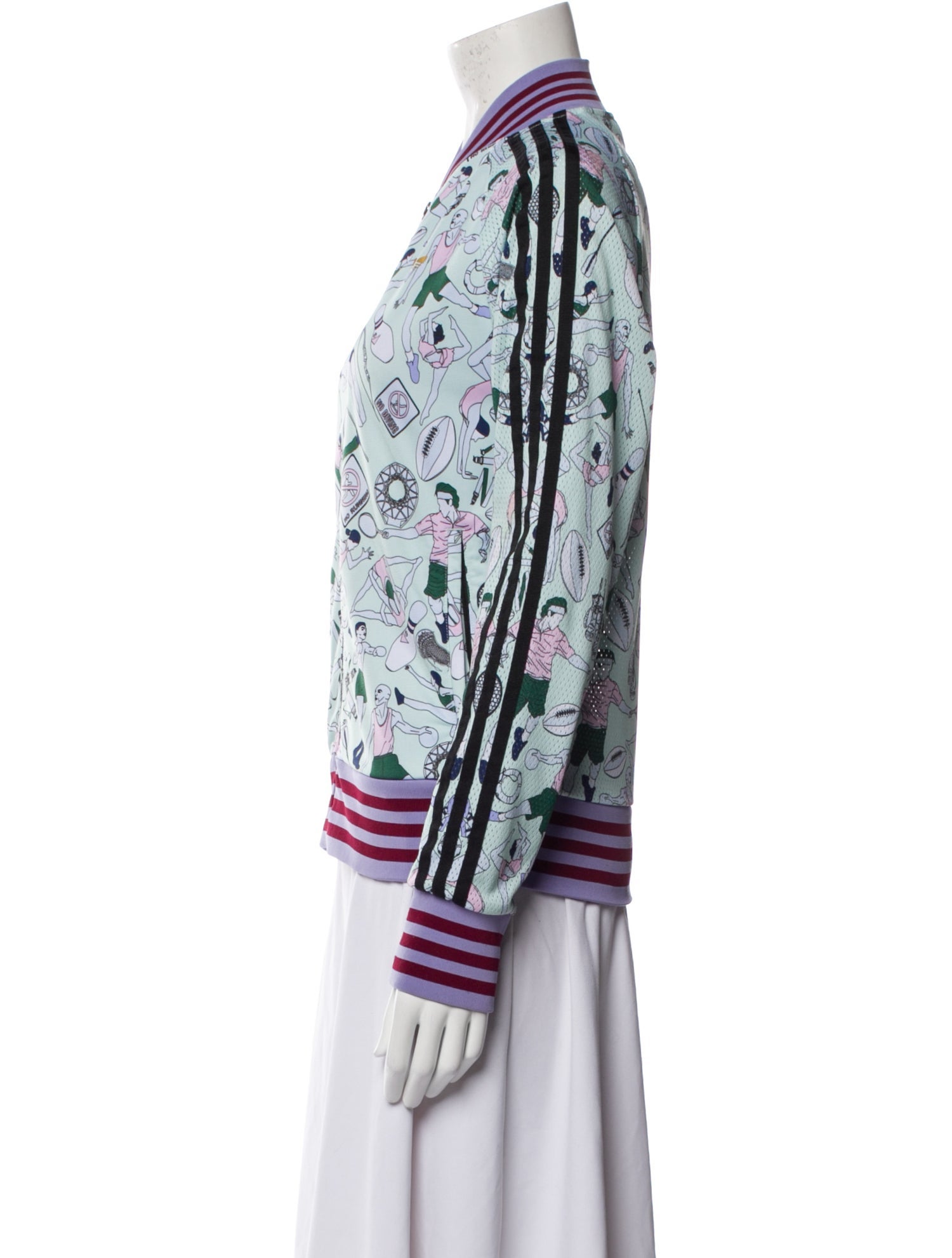 Mary Katrantzou x adidas Striped Bomber Jacket