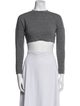 Robert Rodriguez xo Barney's New York Wool Mock Neck Crop Top