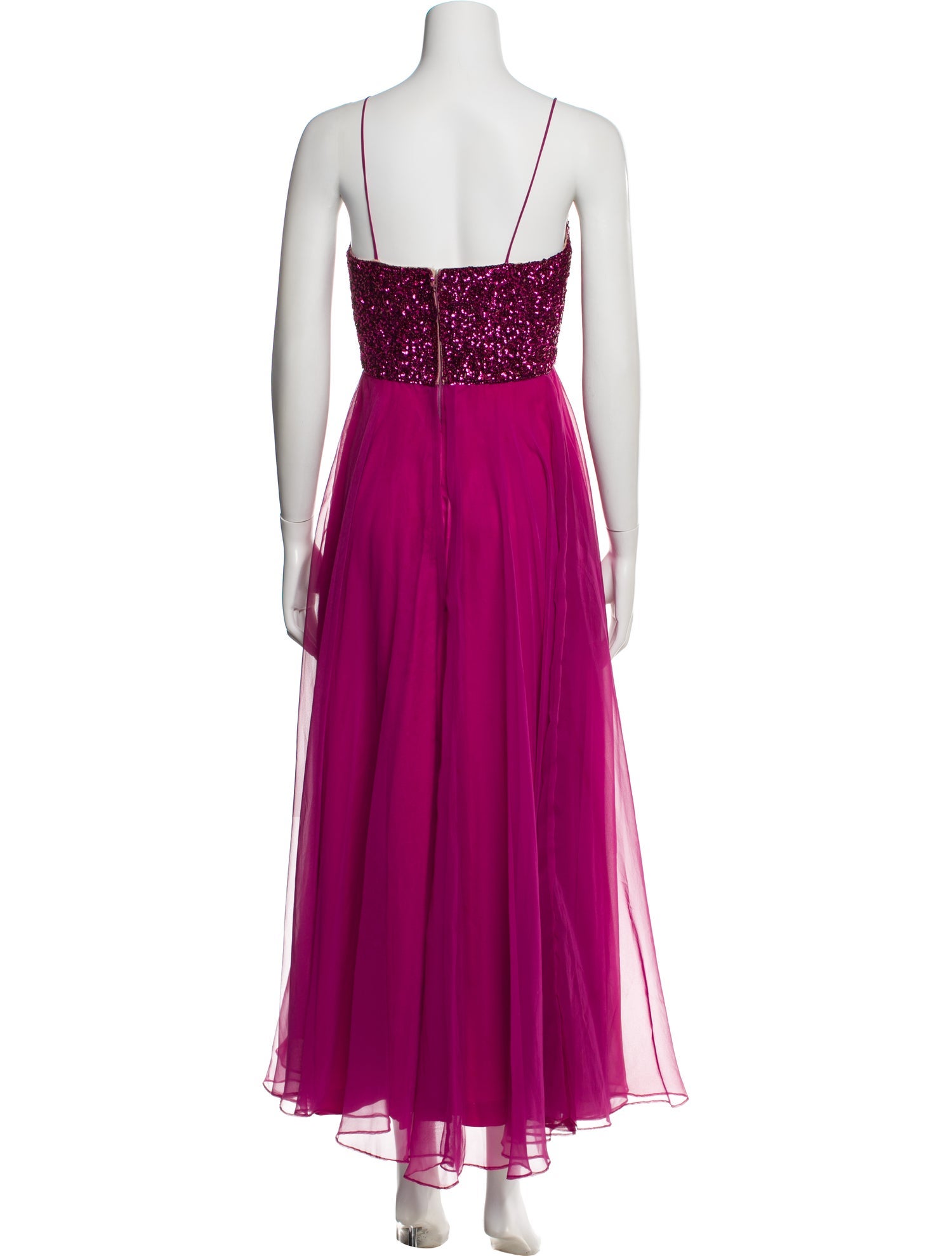 mike benet formals dress Vintage Long - Pink Dresses, Clothing - WMKBN20060 pattern_Pearls