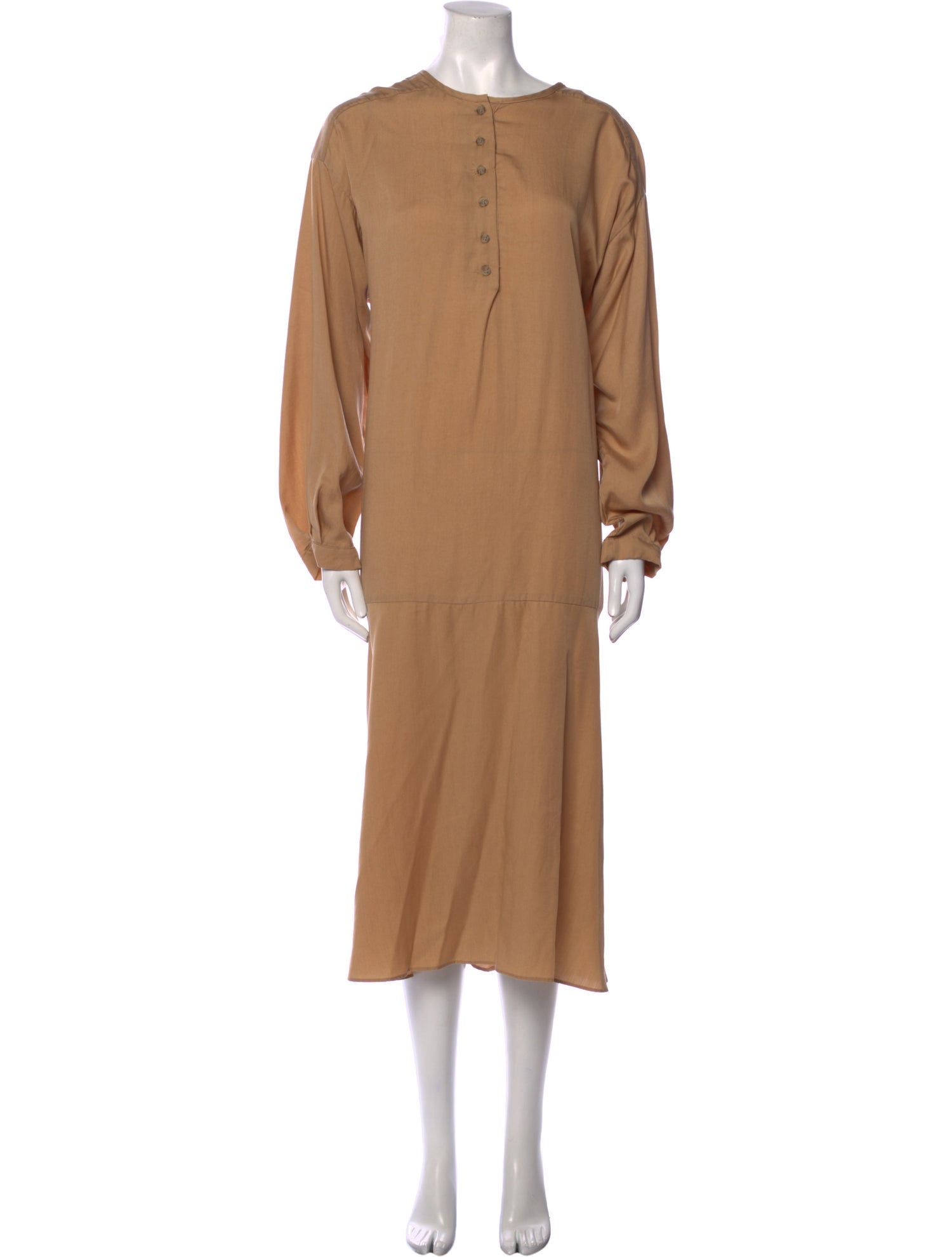 Micaela Greg Crew Neck Midi Length Dress
