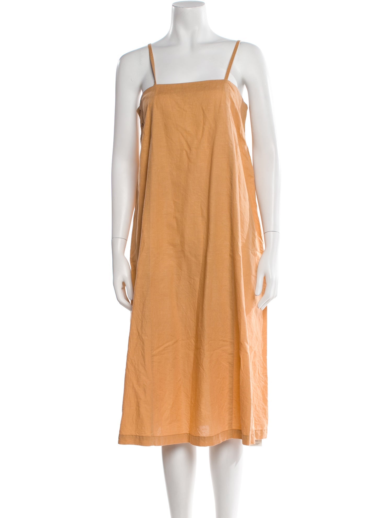 Micaela Greg Square Neckline Midi Length Dress