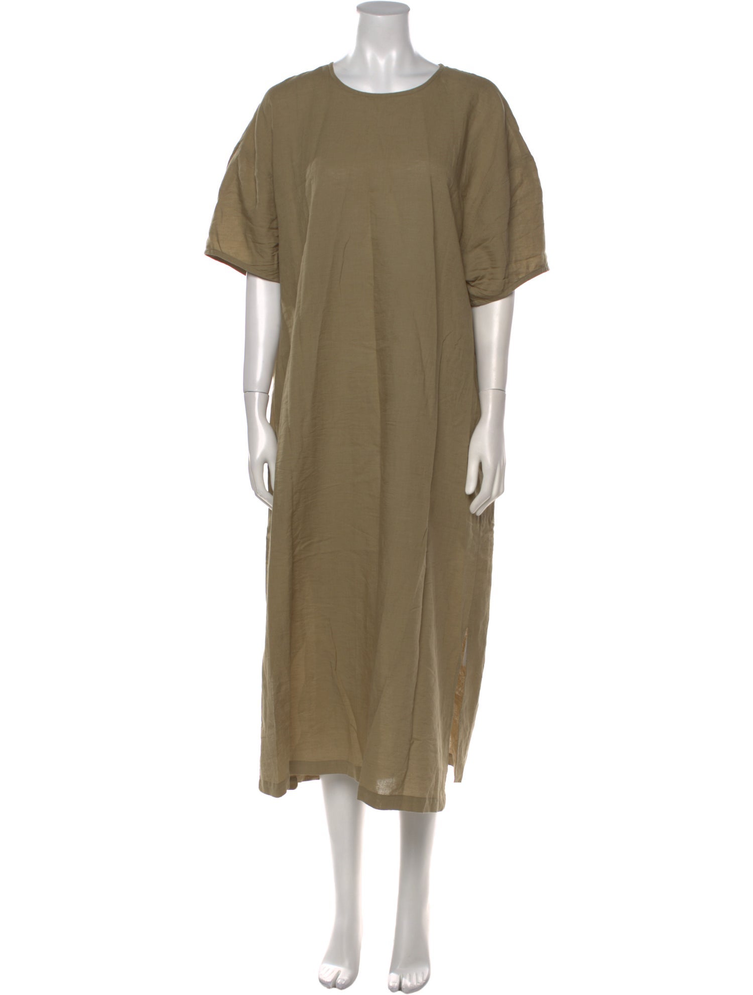 Micaela Greg Crew Neck Midi Length Dress