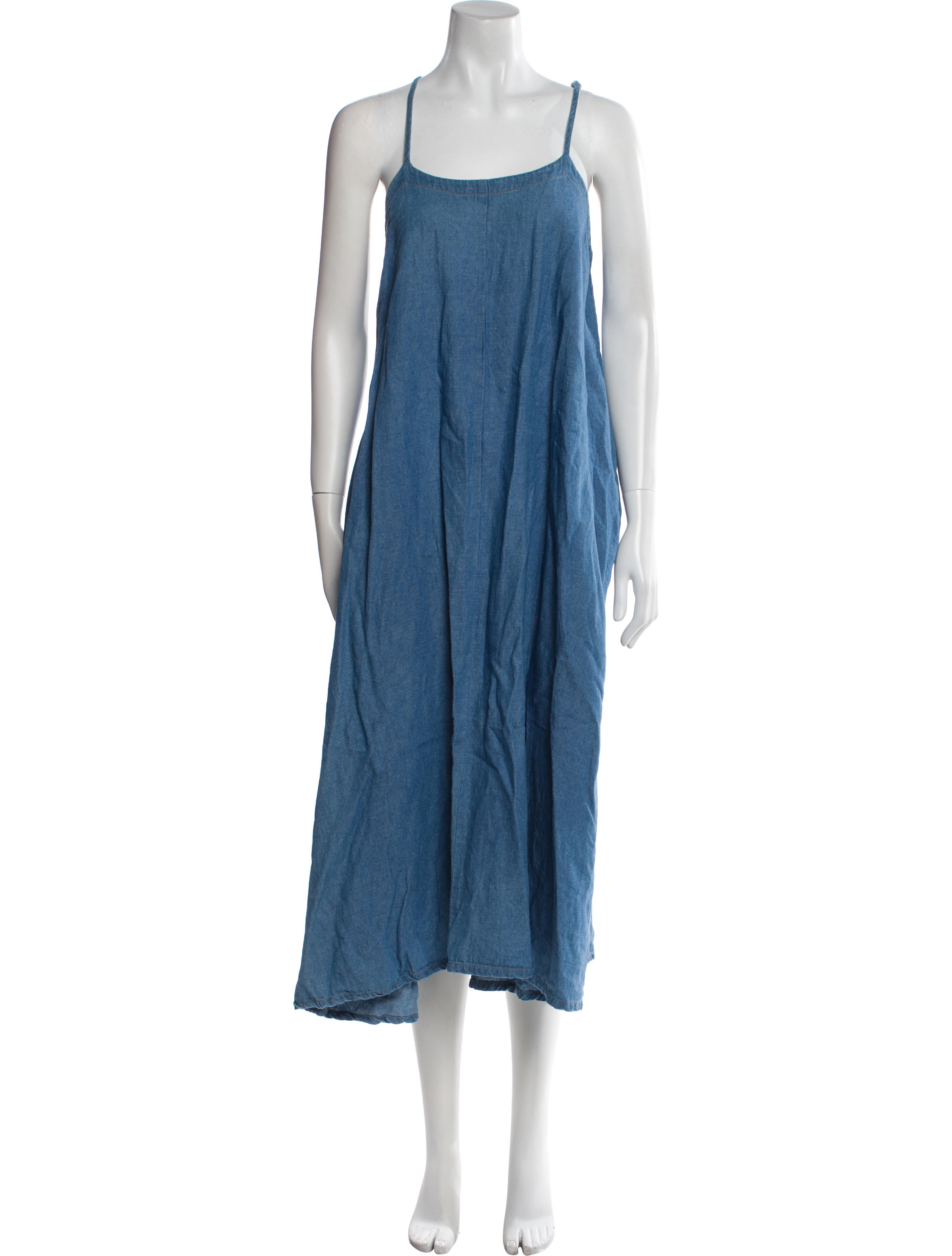 Micaela Greg Square Neckline Midi Length Dress