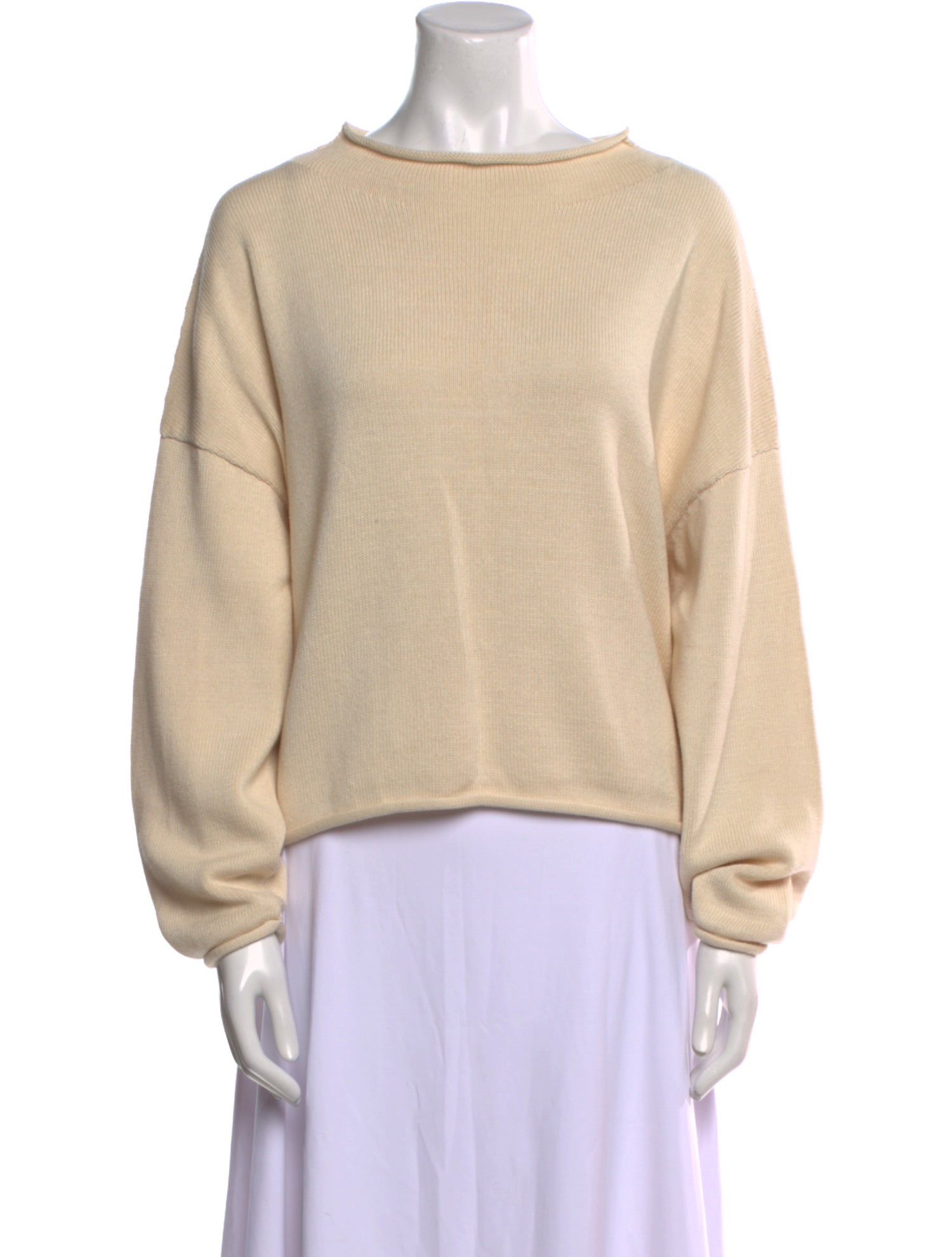 Micaela Greg Bateau Neckline Long Sleeve Sweatshirt