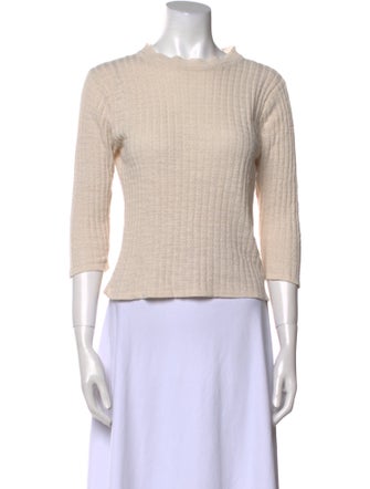 Micaela Greg Bateau Neckline Three-Quarter Sleeve Top