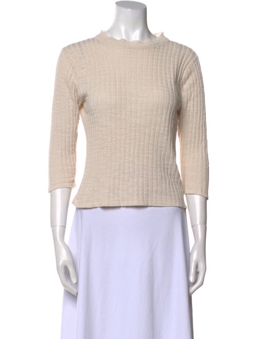 Micaela Greg Bateau Neckline Three-Quarter Sleeve Top