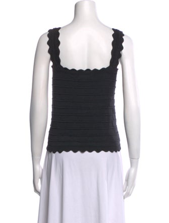 Micaela Greg Square Neckline Sleeveless Crop Top