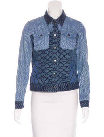 Mary Katrantzou x Current/Elliott Patterned Denim Jacket