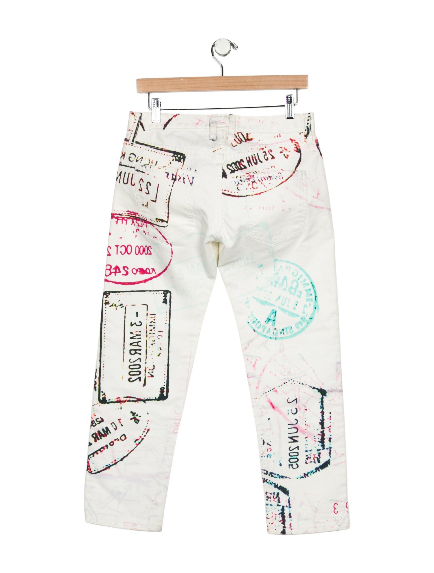 Mary Katrantzou x Current/Elliott Mid-Rise Straight Leg Jeans