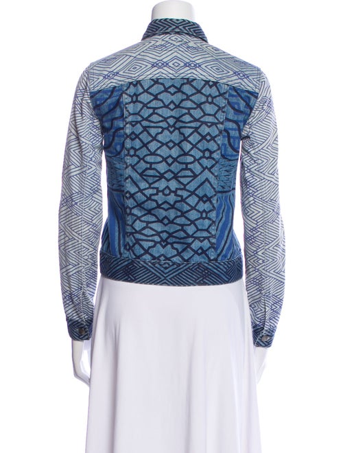 Mary Katrantzou x Current/Elliott Striped Denim Jacket