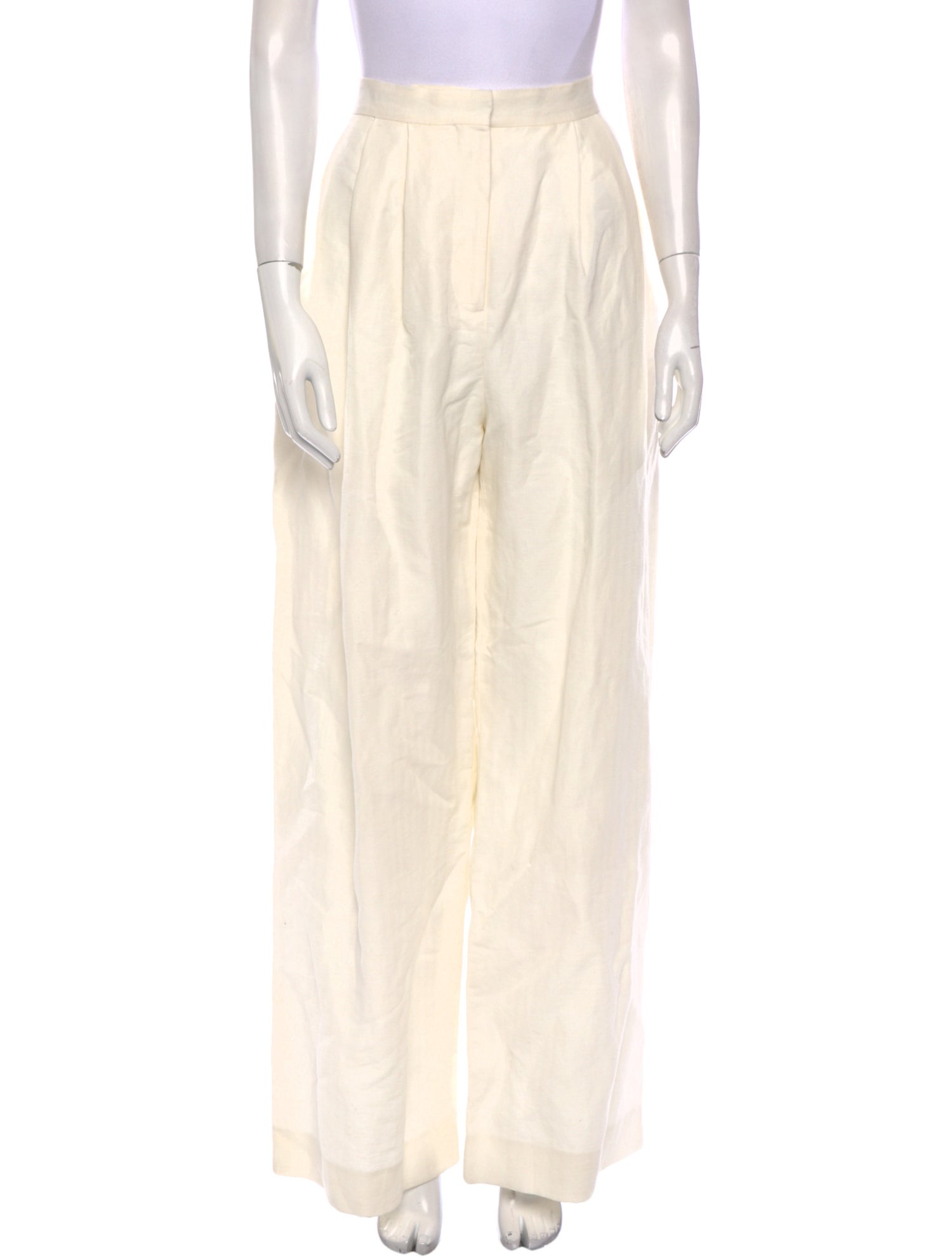 Mark Kenly Domino Tan Linen Wide Leg Pants