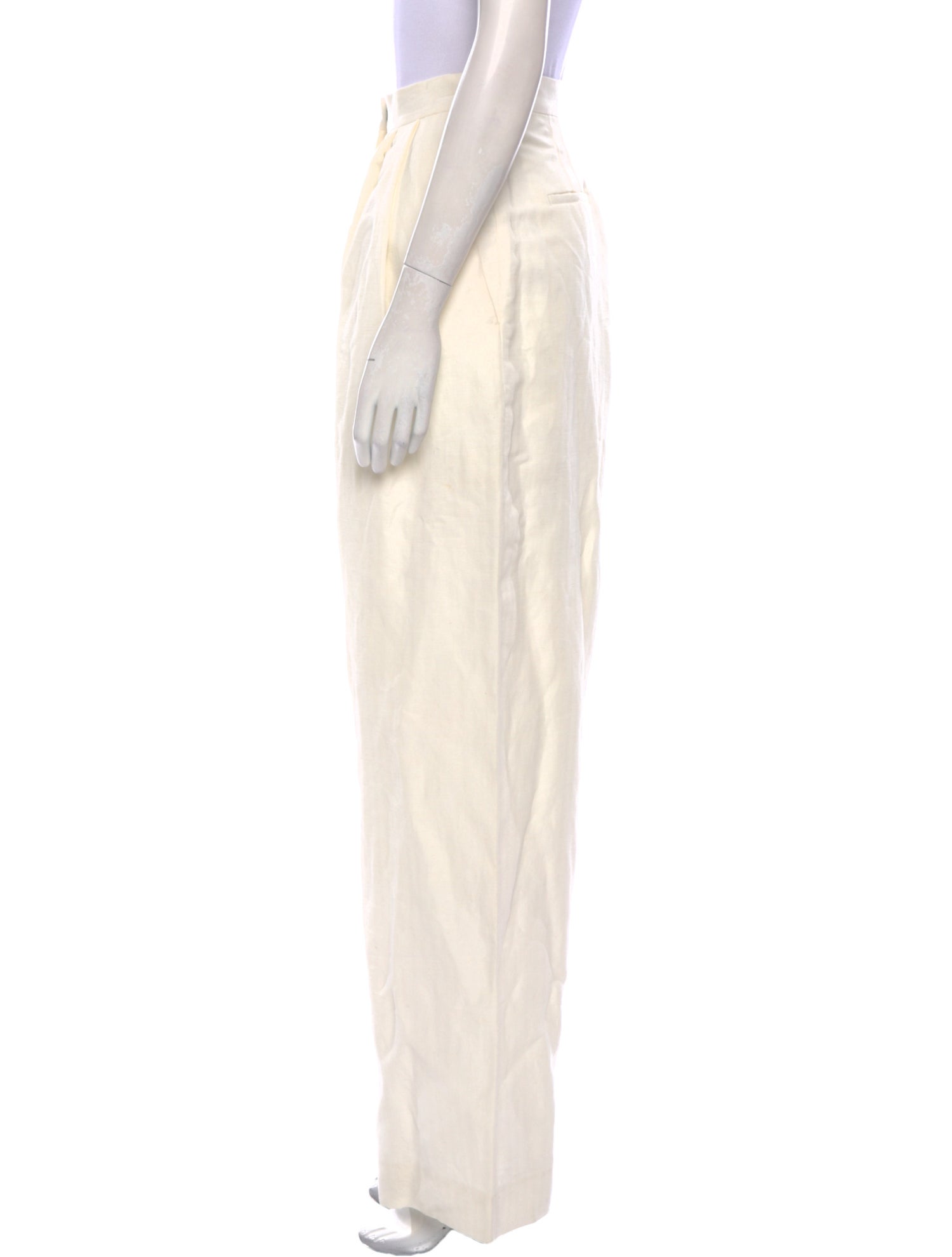 Mark Kenly Domino Tan Linen Wide Leg Pants