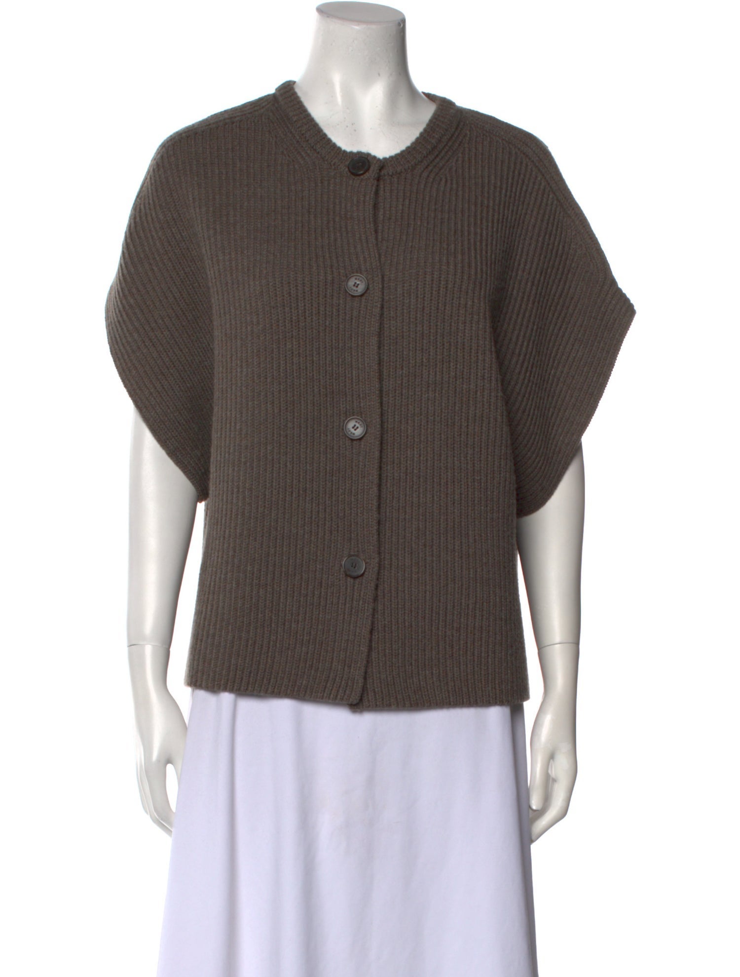 Mark Kenly Domino Tan Merino Wool Crew Neck Sweater