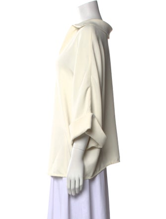 Mark Kenly Domino Tan V-Neck Three-Quarter Sleeve Sweatshirt