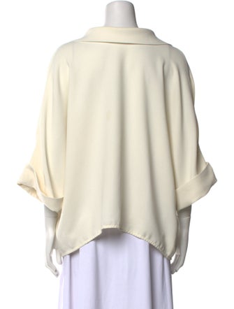 Mark Kenly Domino Tan V-Neck Three-Quarter Sleeve Sweatshirt