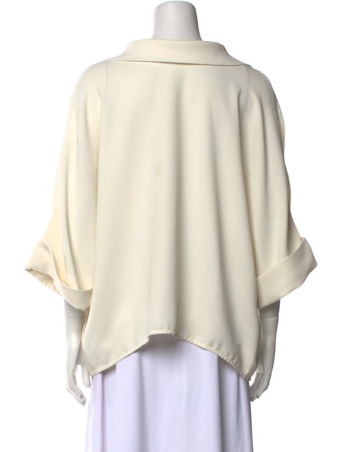 Mark Kenly Domino Tan V-Neck Three-Quarter Sleeve Sweatshirt