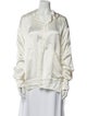 Mark Kenly Domino Tan V-Neck Long Sleeve Blouse