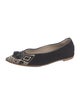 Meher Kakalia Suede Printed Ballet Flats