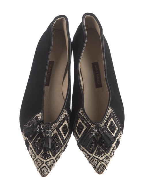 Meher Kakalia Suede Printed Ballet Flats