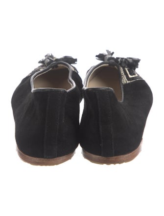 Meher Kakalia Suede Printed Ballet Flats