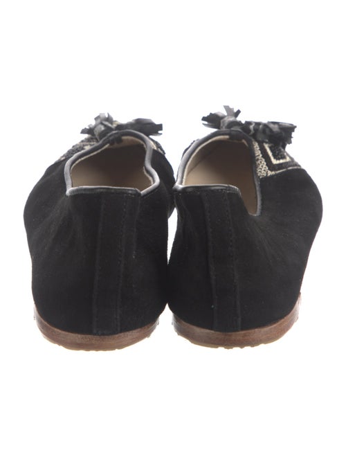 Meher Kakalia Suede Printed Ballet Flats