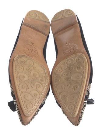 Meher Kakalia Suede Printed Ballet Flats