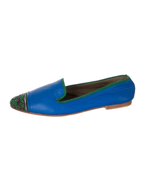 Meher Kakalia Leather Patterned Loafers