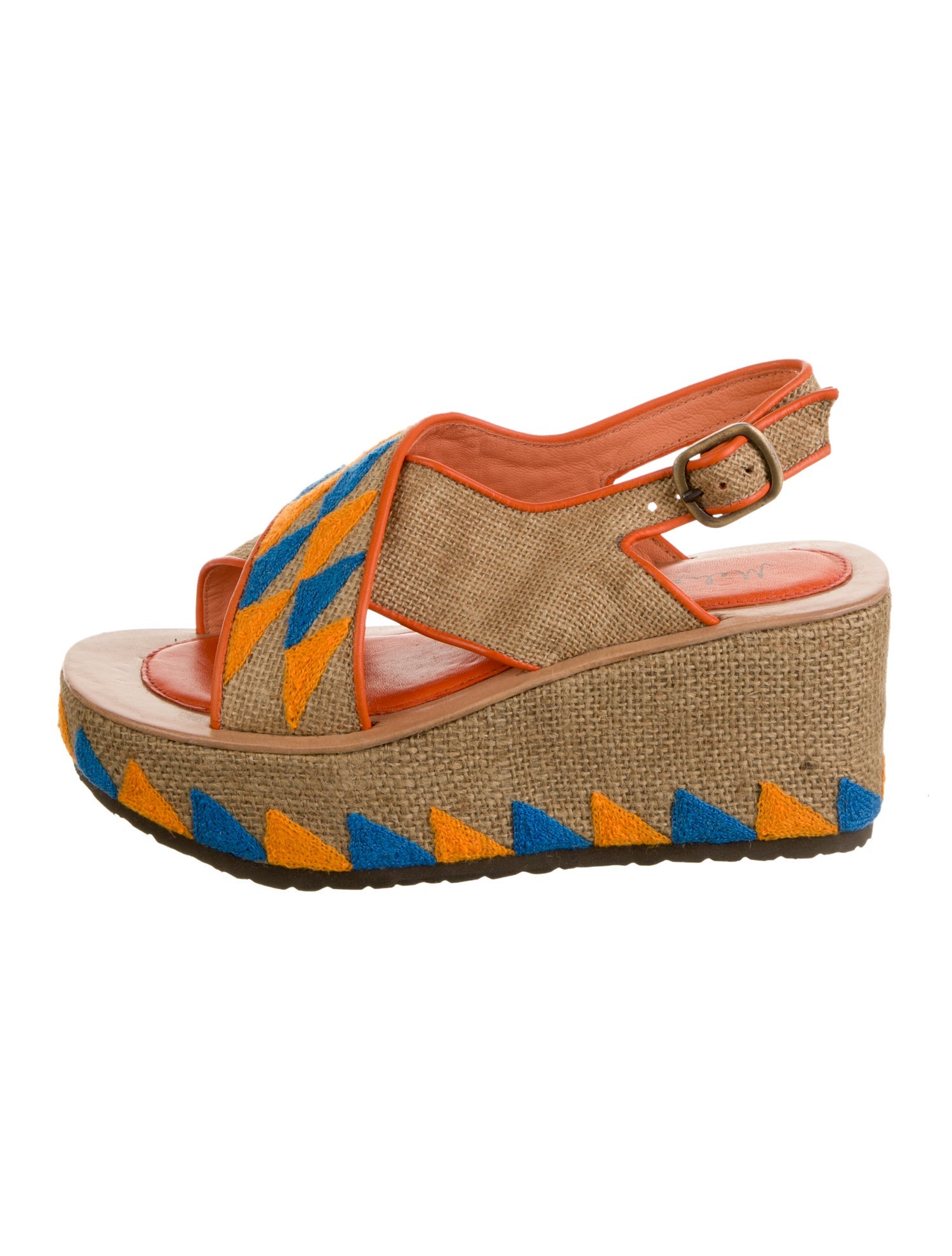 Meher Kakalia Jute Printed Espadrilles w/ Tags