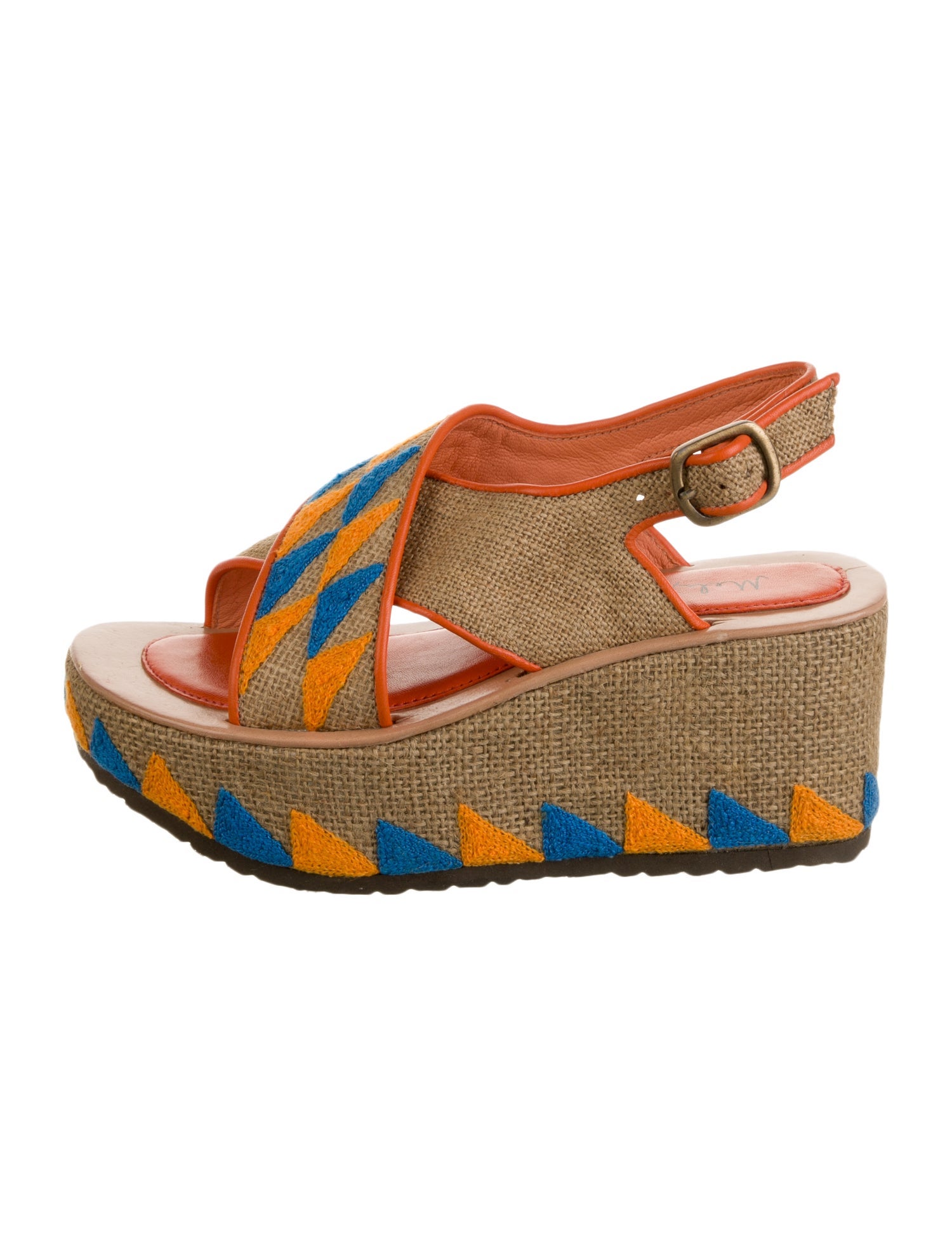 Meher Kakalia Jute Printed Espadrilles w/ Tags