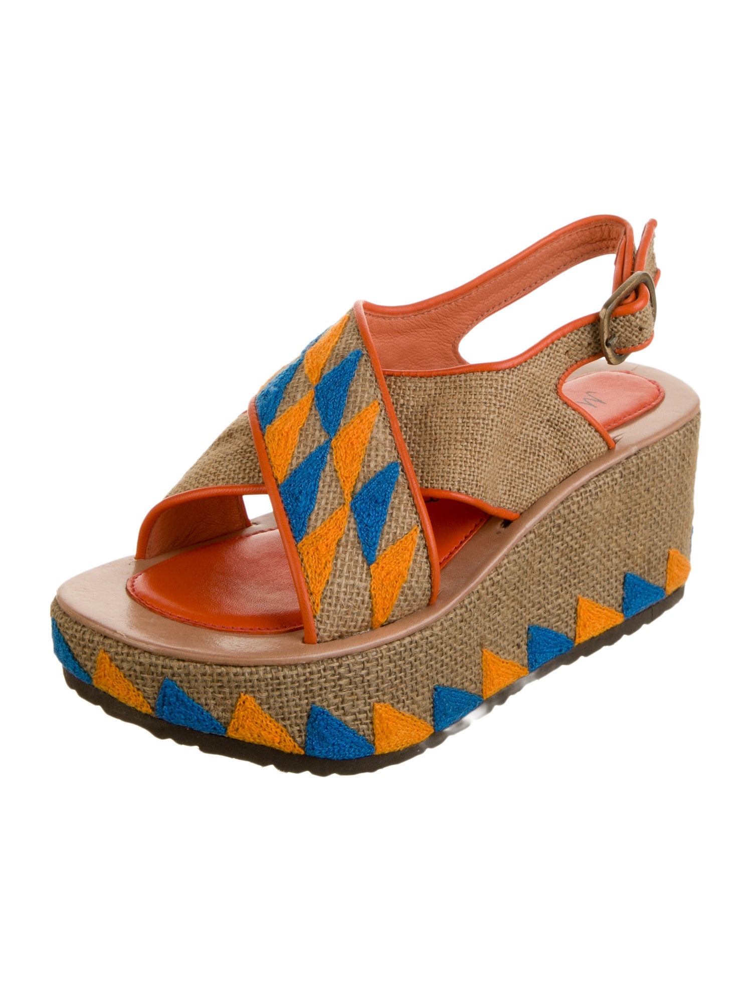 Meher Kakalia Jute Printed Espadrilles w/ Tags