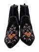Meher Kakalia Suede Embroidered Accent Boots