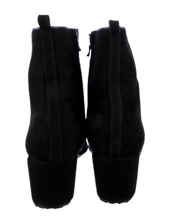 Meher Kakalia Suede Embroidered Accent Boots