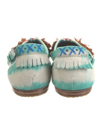 Meher Kakalia Suede Printed Slingback Flats