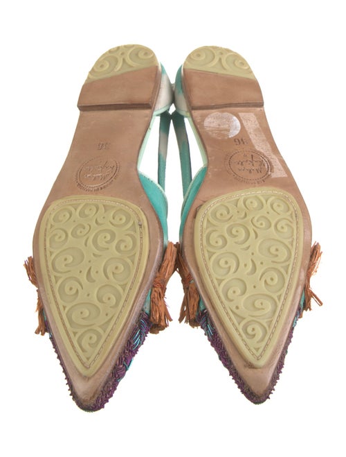 Meher Kakalia Suede Printed Slingback Flats