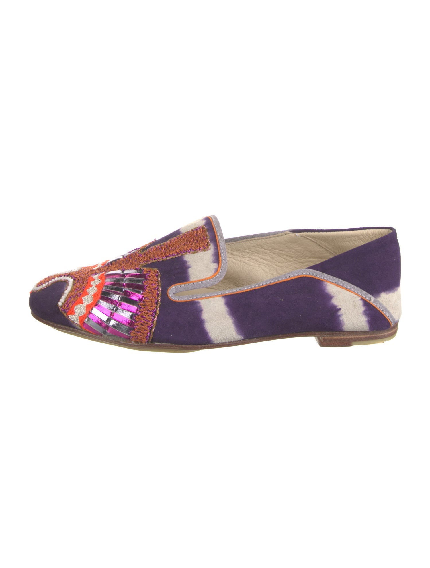 Meher Kakalia Suede Printed Loafers