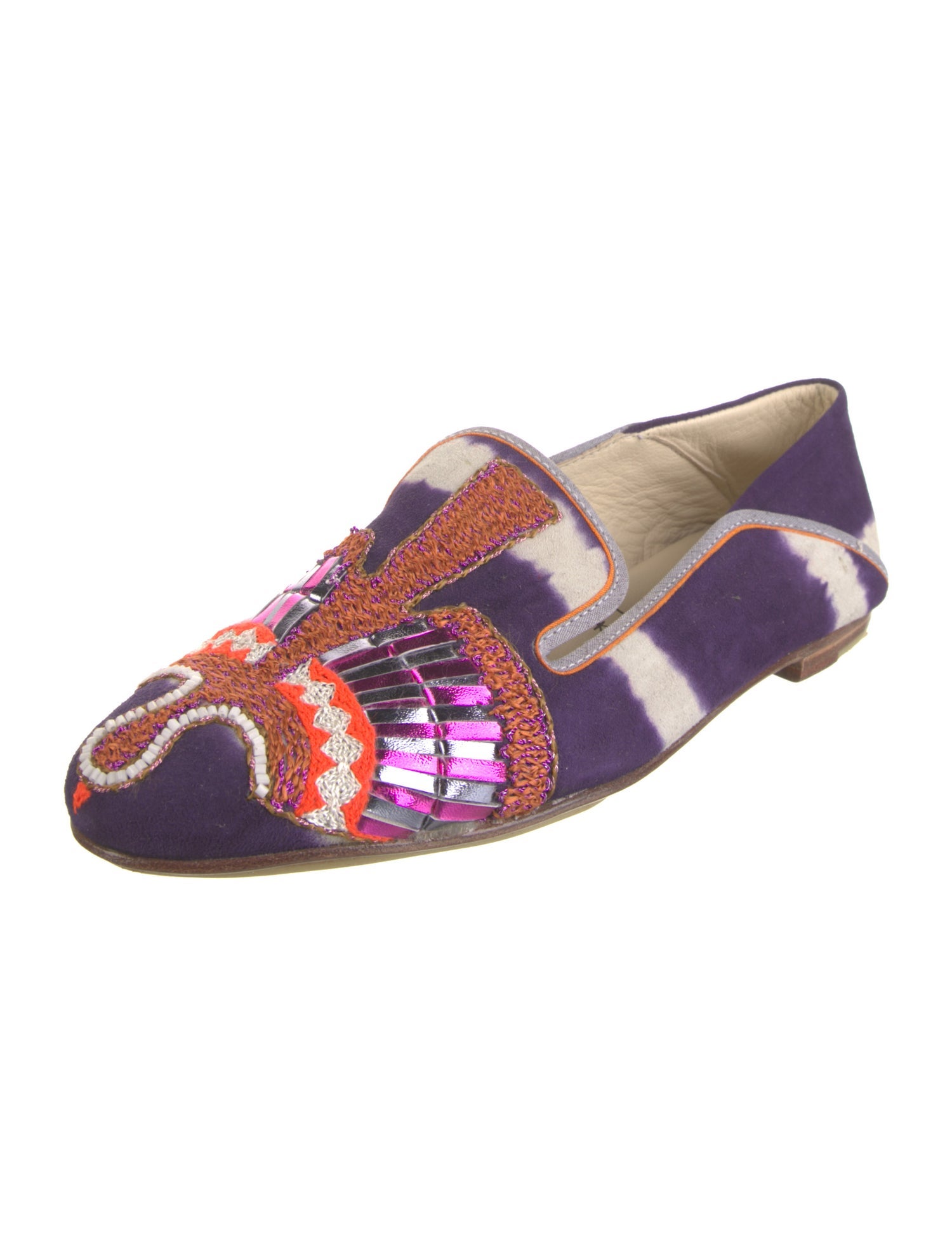 Meher Kakalia Suede Printed Loafers