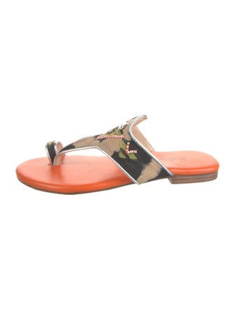Meher Kakalia Leather Printed Slides