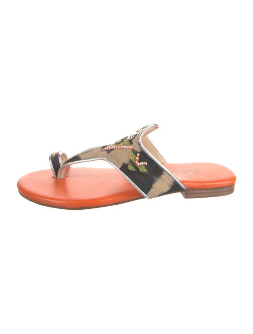 Meher Kakalia Leather Printed Slides