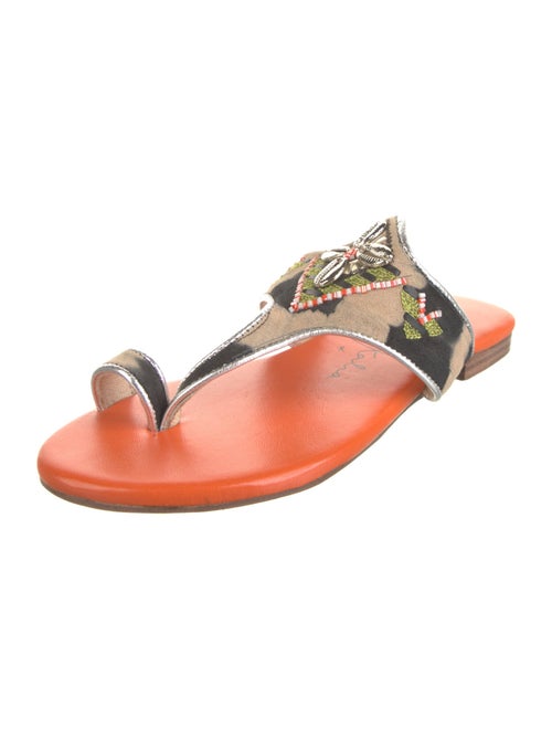 Meher Kakalia Leather Printed Slides