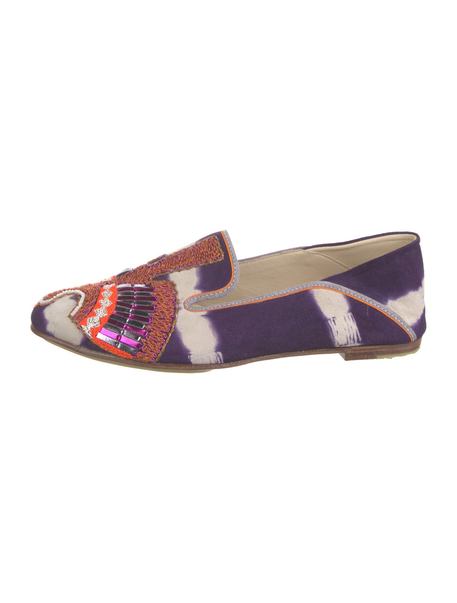 Meher Kakalia Suede Printed Loafers