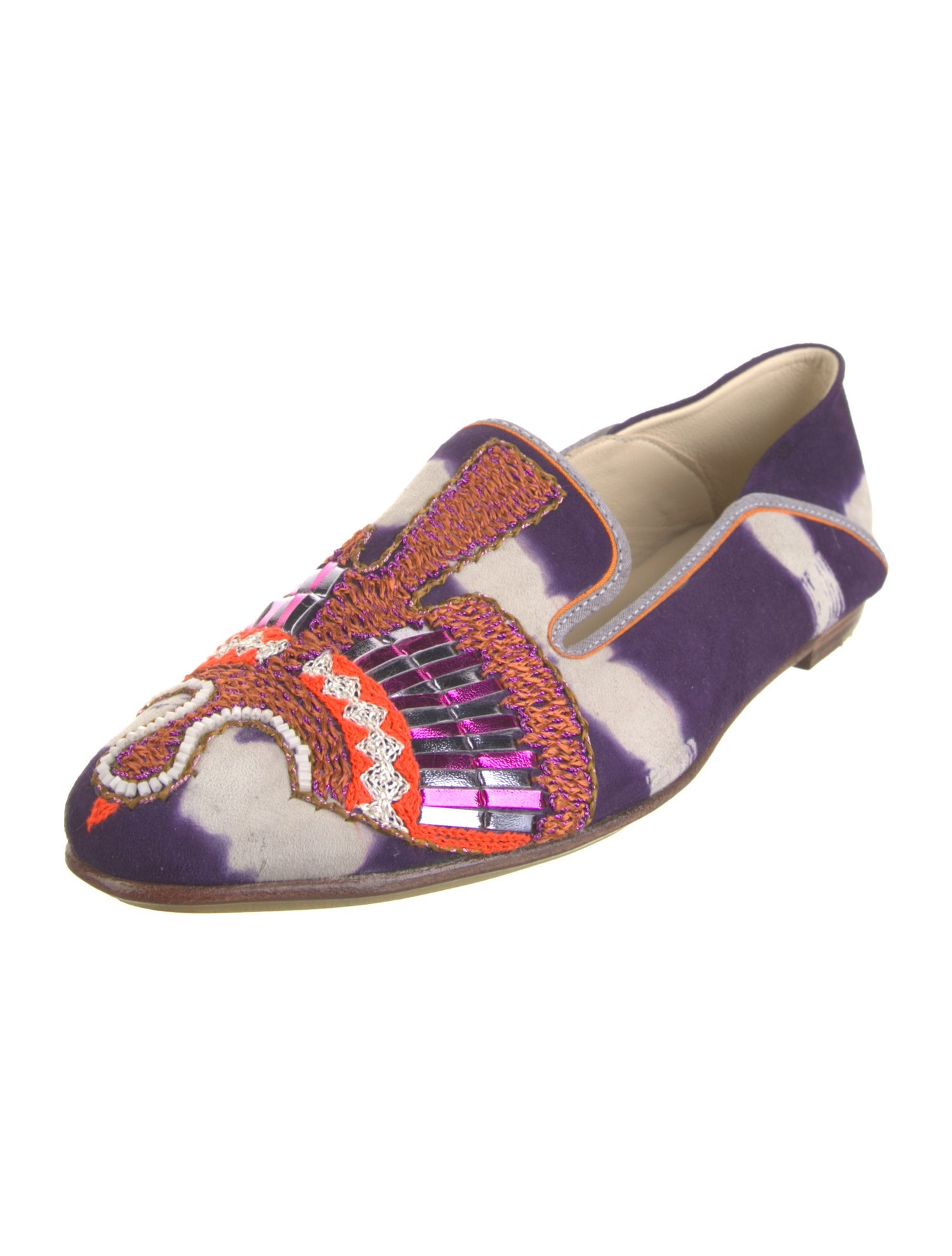 Meher Kakalia Suede Printed Loafers