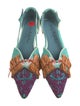 Meher Kakalia Suede Printed D'Orsay Flats