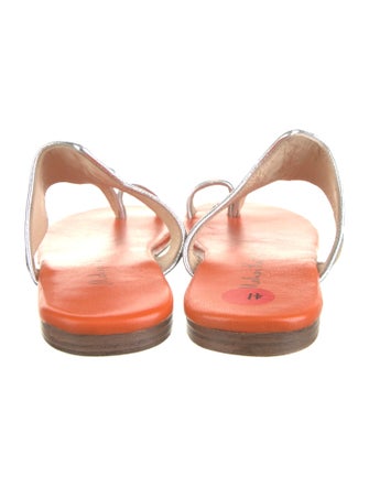 Meher Kakalia Leather Printed Flip Flops