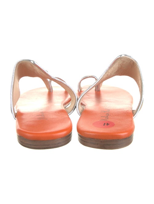 Meher Kakalia Leather Printed Flip Flops