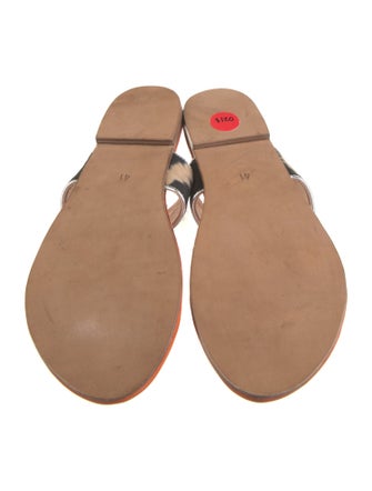 Meher Kakalia Leather Printed Flip Flops