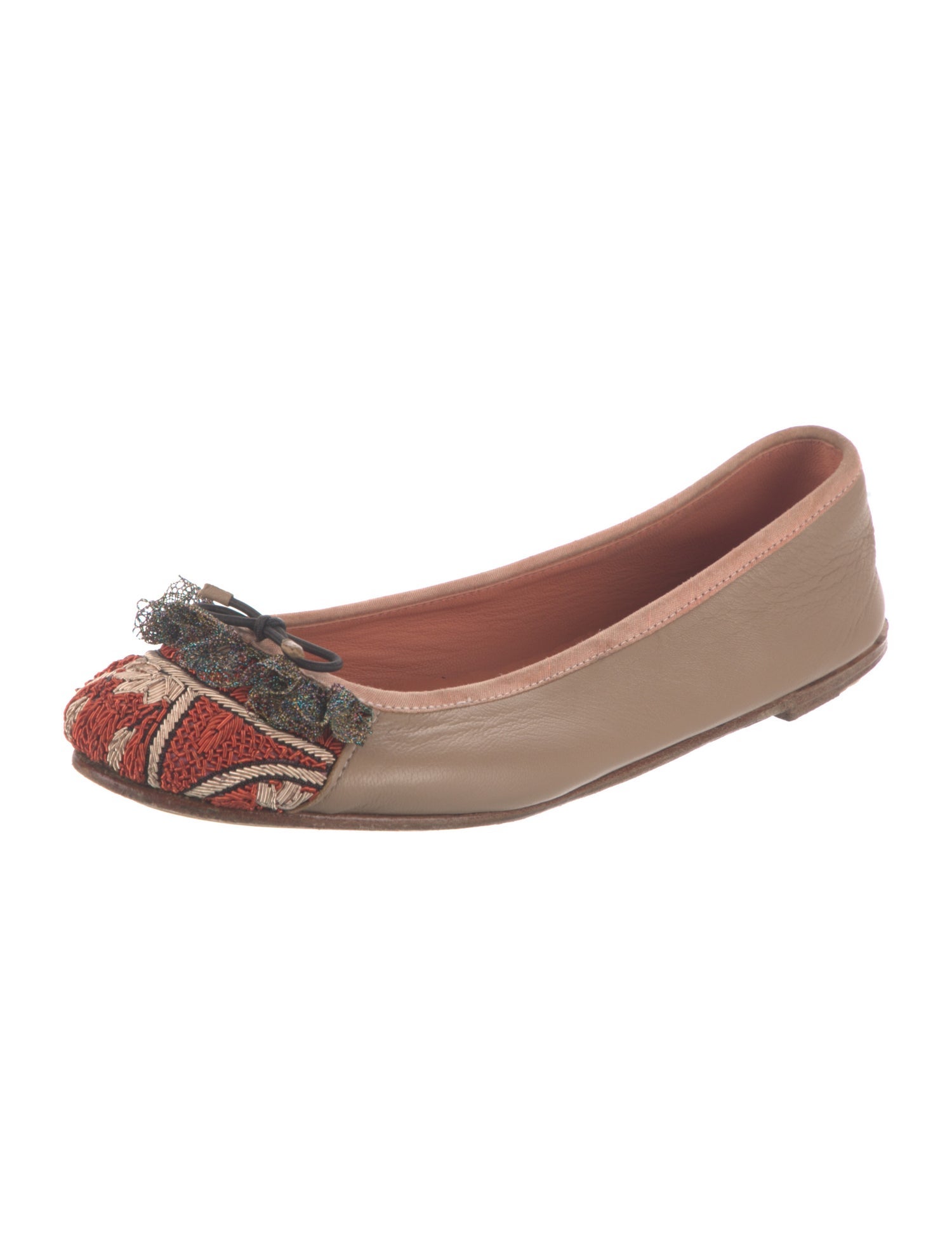 Meher Kakalia Leather Ballet Flats