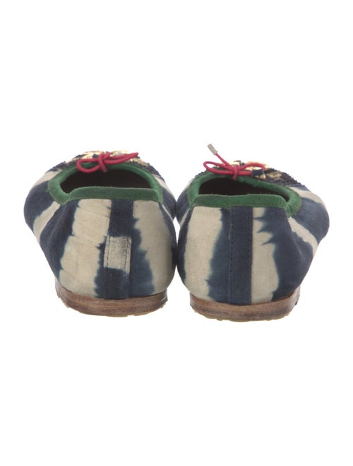 Meher Kakalia Tie-Dye Print Beaded Accents Ballet Flats